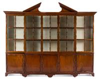 A William IV Mahogany Breakfront Bookcase Height 105 3/4 x width 130 x depth 15 inches. — 19TH CENTURY