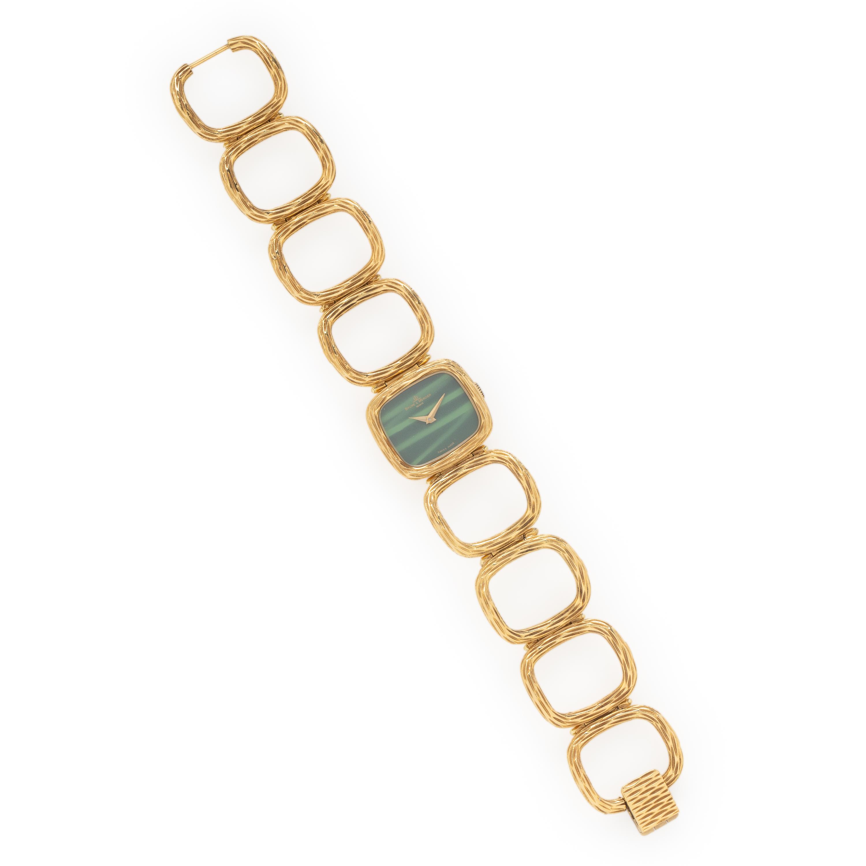 Baume & Mercier, 18K Yellow Gold and Malachite Watch
