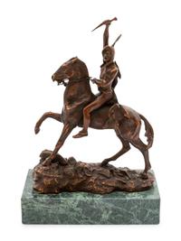 Recast Indian Warrior on Horseback