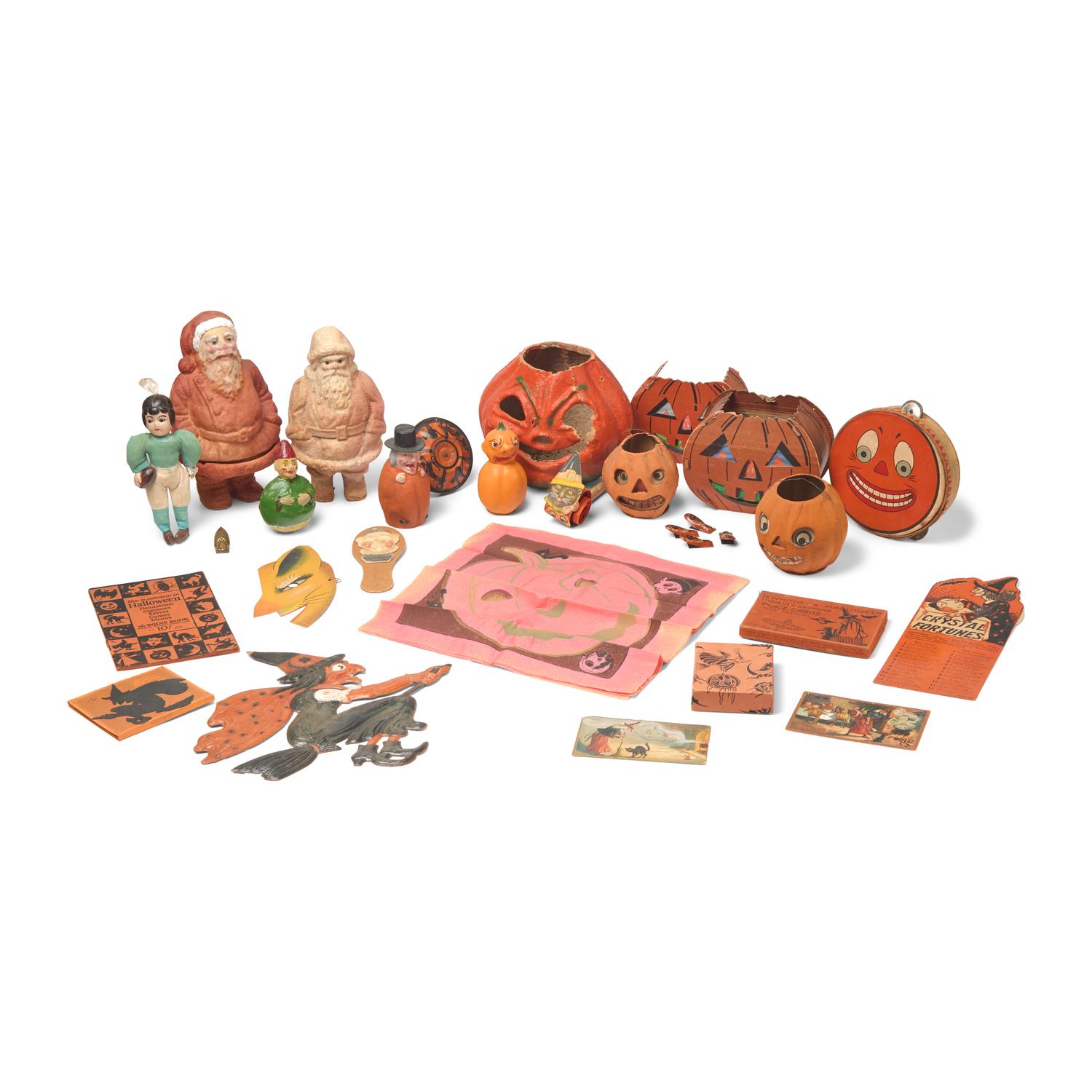 An Assorted Collection of Halloween and Christmas Decorations