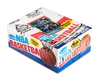 An Unopened Box of 1986-87 Fleer Basketball Cards (36 Packs) Featuring All Original Wax Packs As Issued By Fleer With One Michael Jordan Rookie Card No. 57 Showing On Top of Pack and Four Jordan Stickers (BBCE Authenticated)