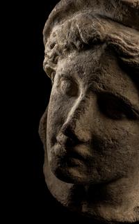 An Etruscan Terracotta Votive Female Head