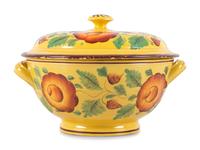 A Canary Luster Lidded Bowl