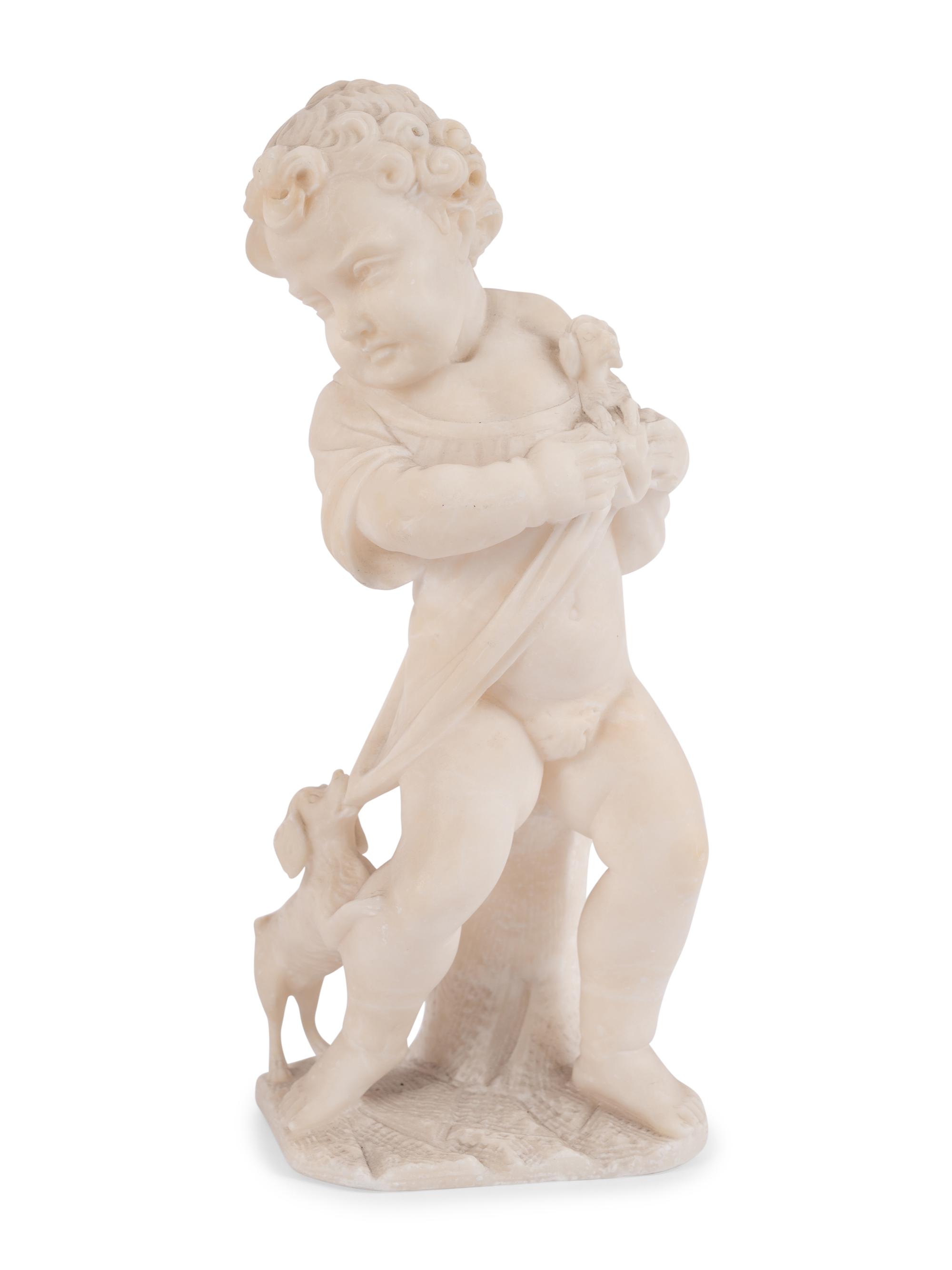 Two Italian Carved Alabaster Figures