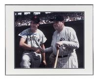 A Ted Williams Signed Autograph Oversized Photograph (With Babe Ruth),