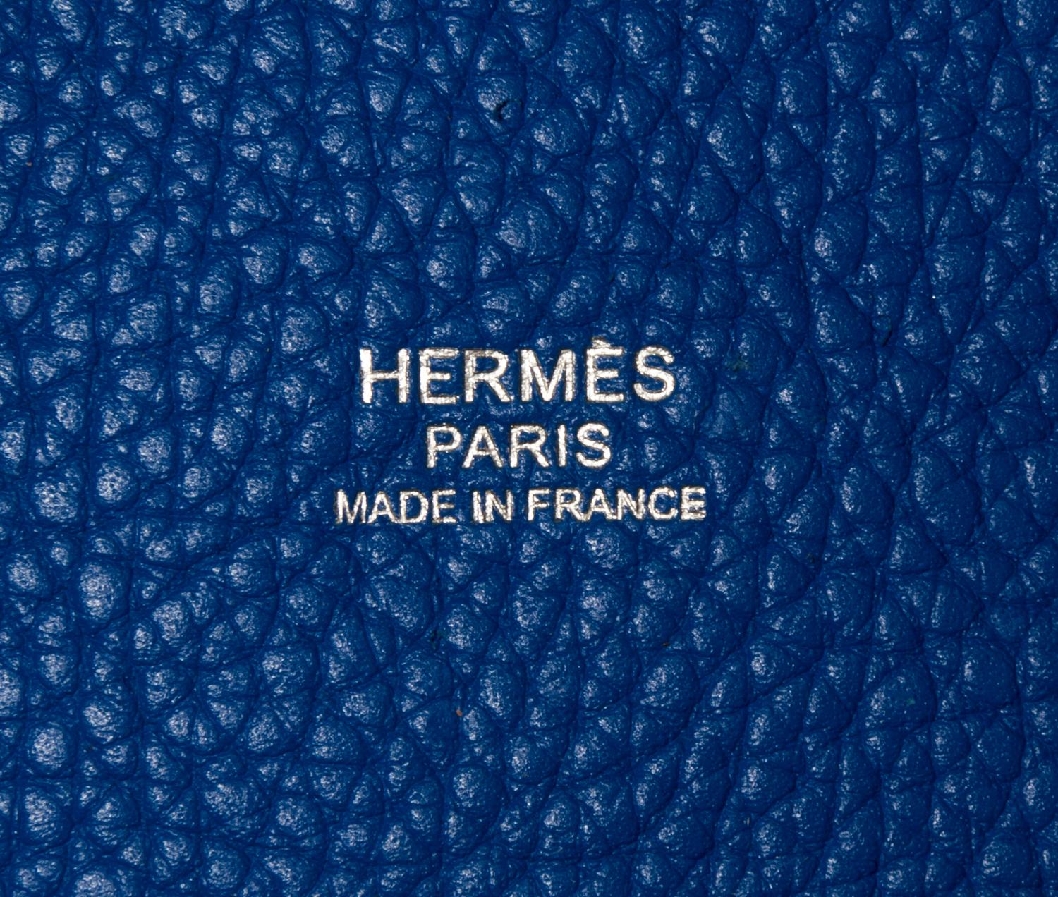 An Hermes Bleu Hydra Taurillon Clemence Picotin Lock TGM Handbag, 13" x 13" x 9".