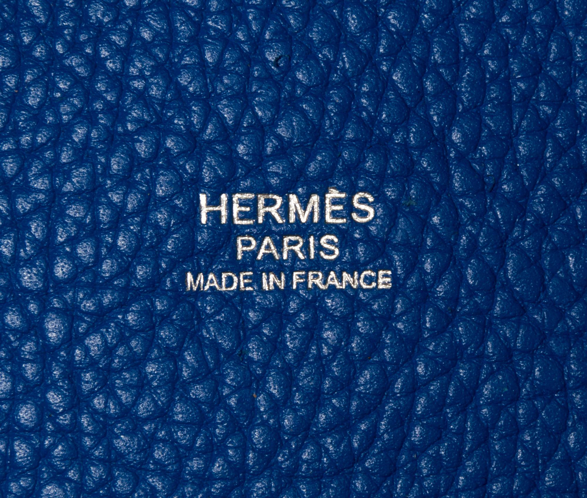 An Hermes Bleu Hydra Taurillon Clemence Picotin Lock TGM Handbag, 13" x 13" x 9".