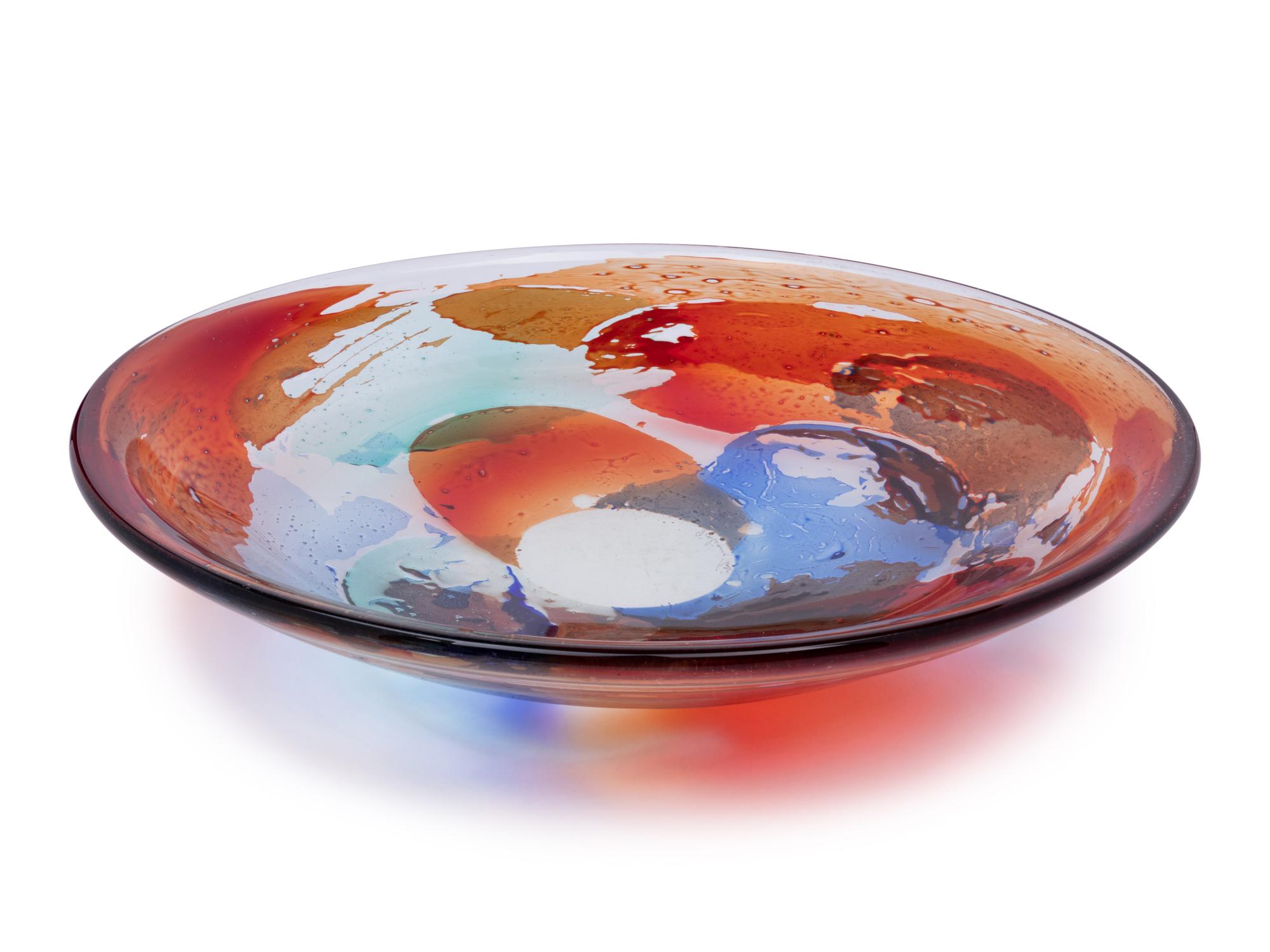 A Giuliano Tosi Murano Glass Charger