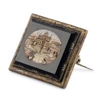 A Grand Tour Micromosaic Brooch of St. Peter's Square