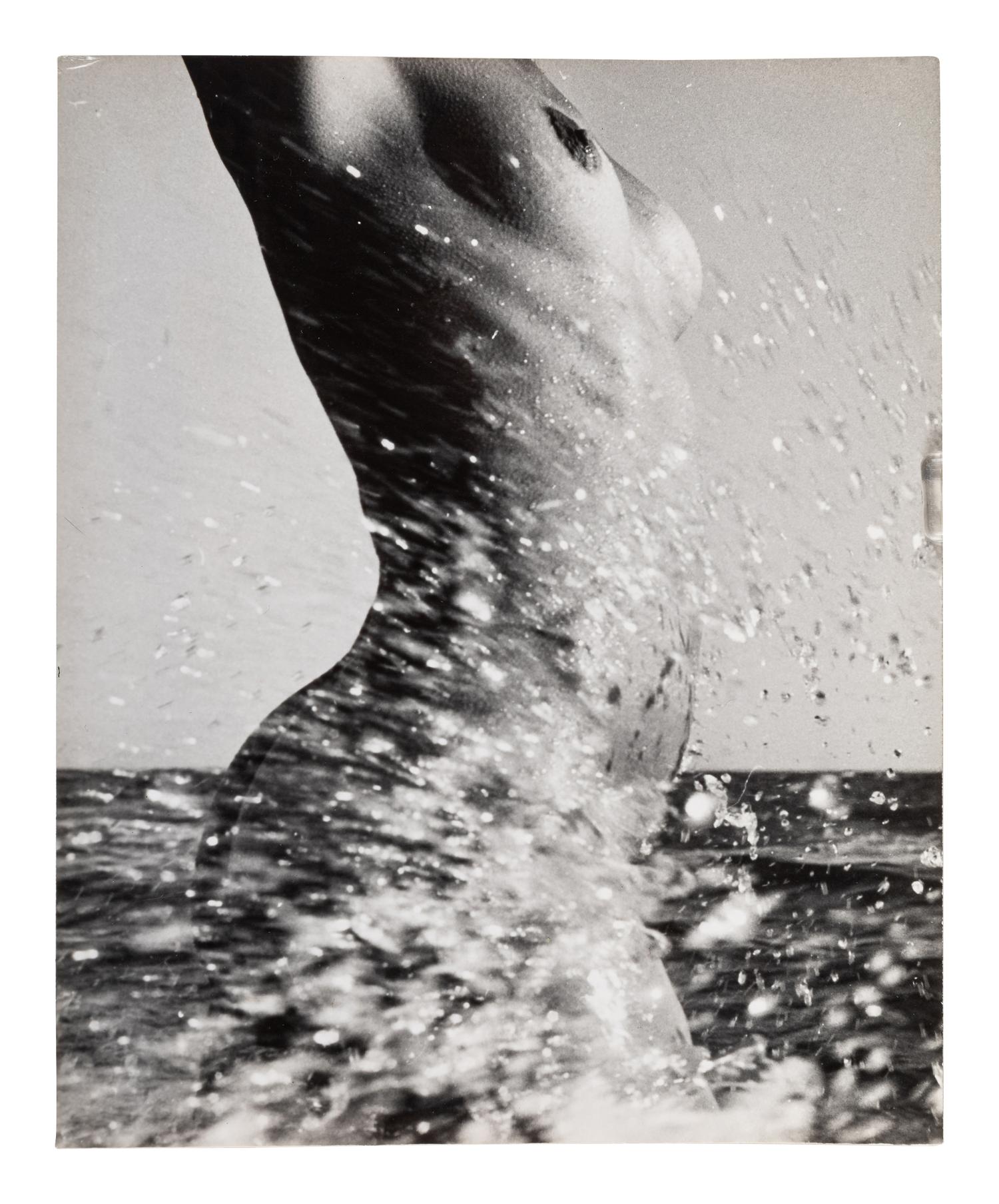 Lucien Clergue (1934-2014) Untitled (Nude in waves,) Greetings card , 1967