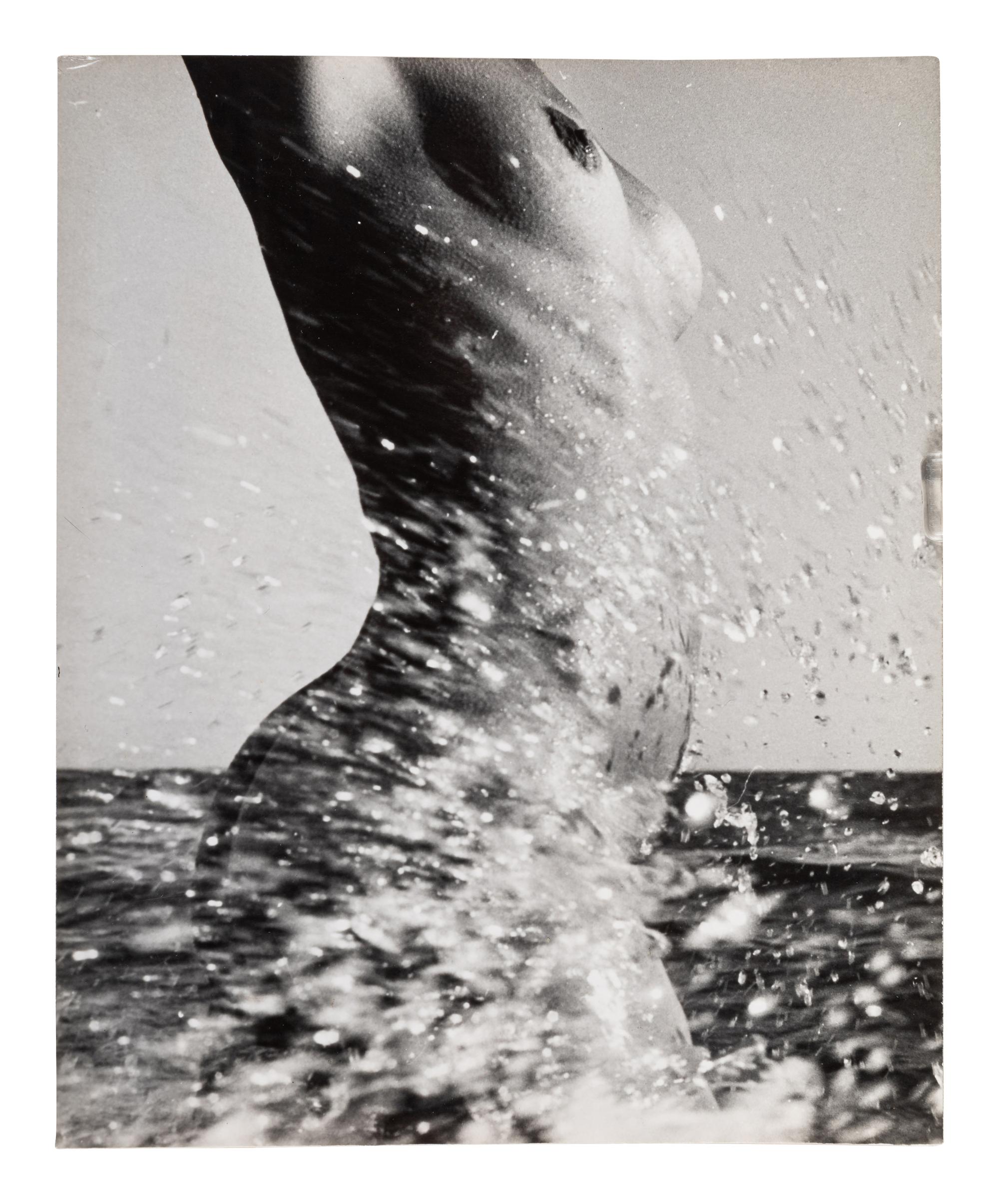 Lucien Clergue (1934-2014) Untitled (Nude in waves,) Greetings card , 1967