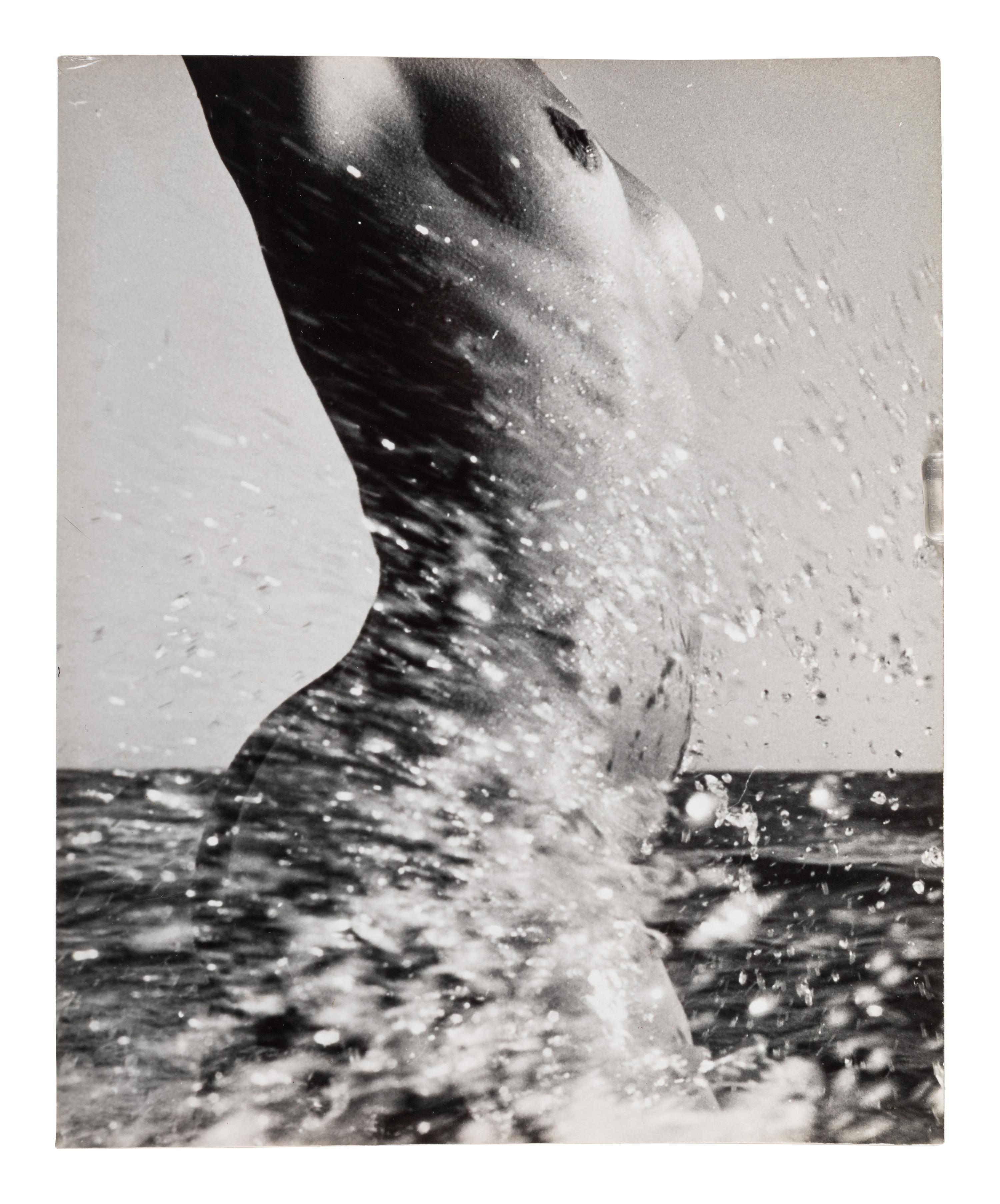 Lucien Clergue (1934-2014) Untitled (Nude in waves,) Greetings card , 1967