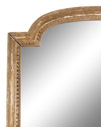A Louis XVI Style Carved and Gray Painted Pier Mirror