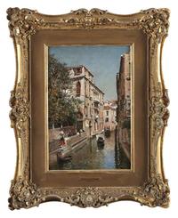 FEDERICO DEL CAMPO (PERUVIAN 1837–1927) VENETIAN CANALS; A PAIR
