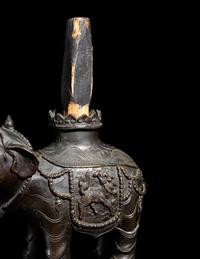 A Japanese Bronze Elephant-Form Incense Burner