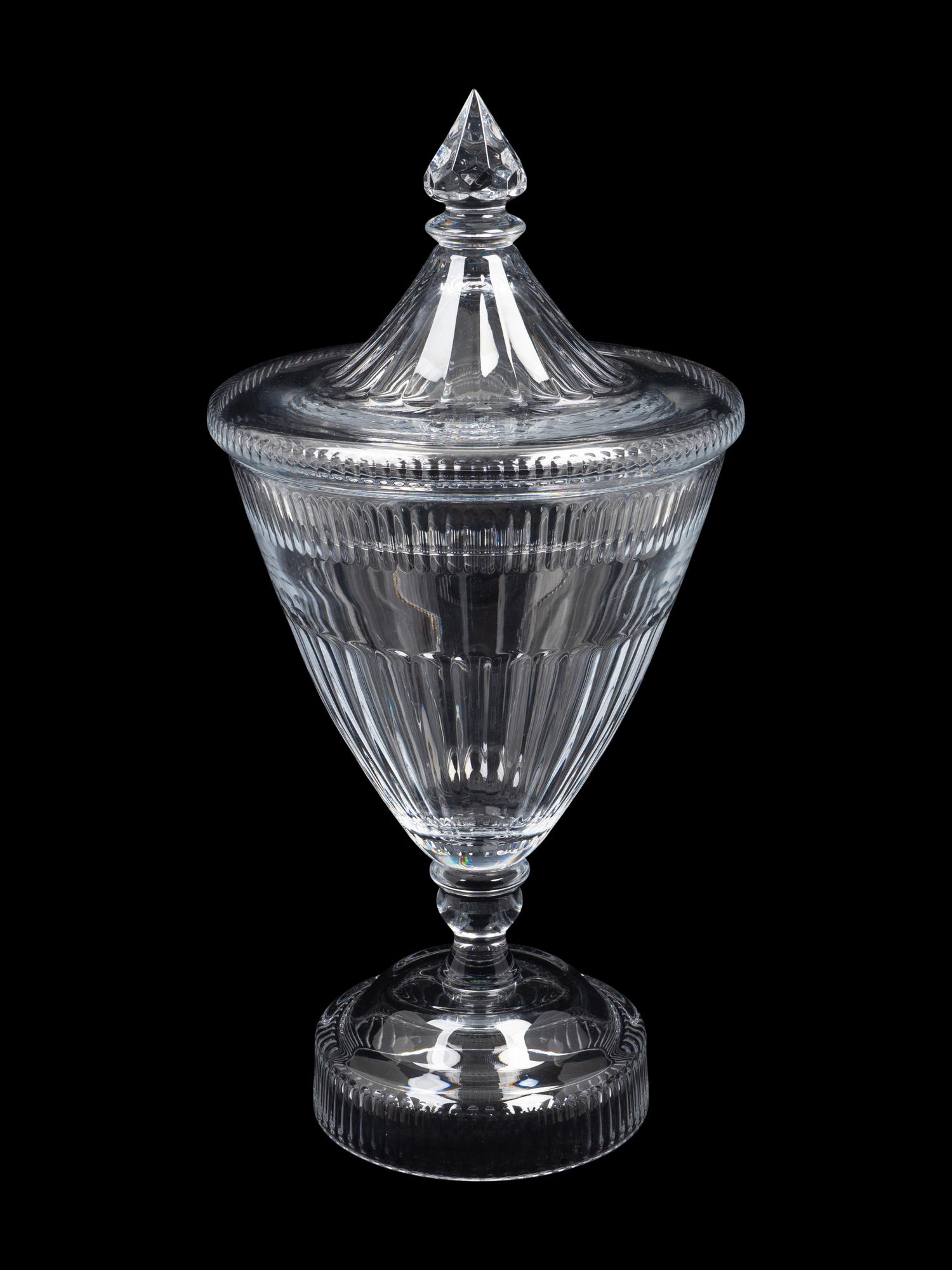 A William Yeoward Cut-Glass Covered Urn — 20TH CENTURY