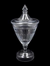 A William Yeoward Cut-Glass Covered Urn — 20TH CENTURY