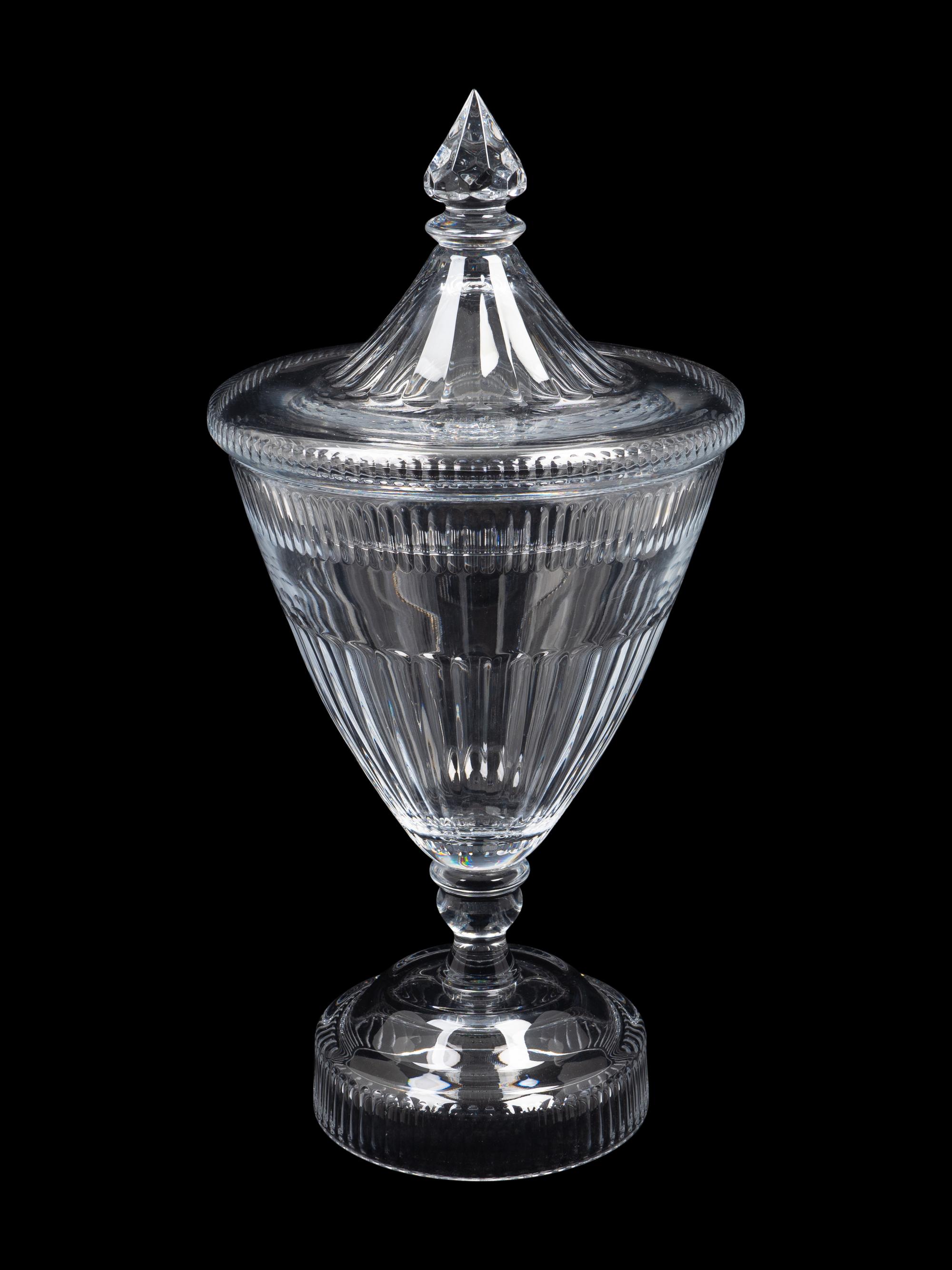 A William Yeoward Cut-Glass Covered Urn — 20TH CENTURY