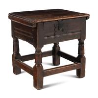 An English Oak Box Stool