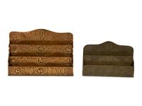 Two Tiffany Studios Bronze Zodiac Paper Racks — 20th Century