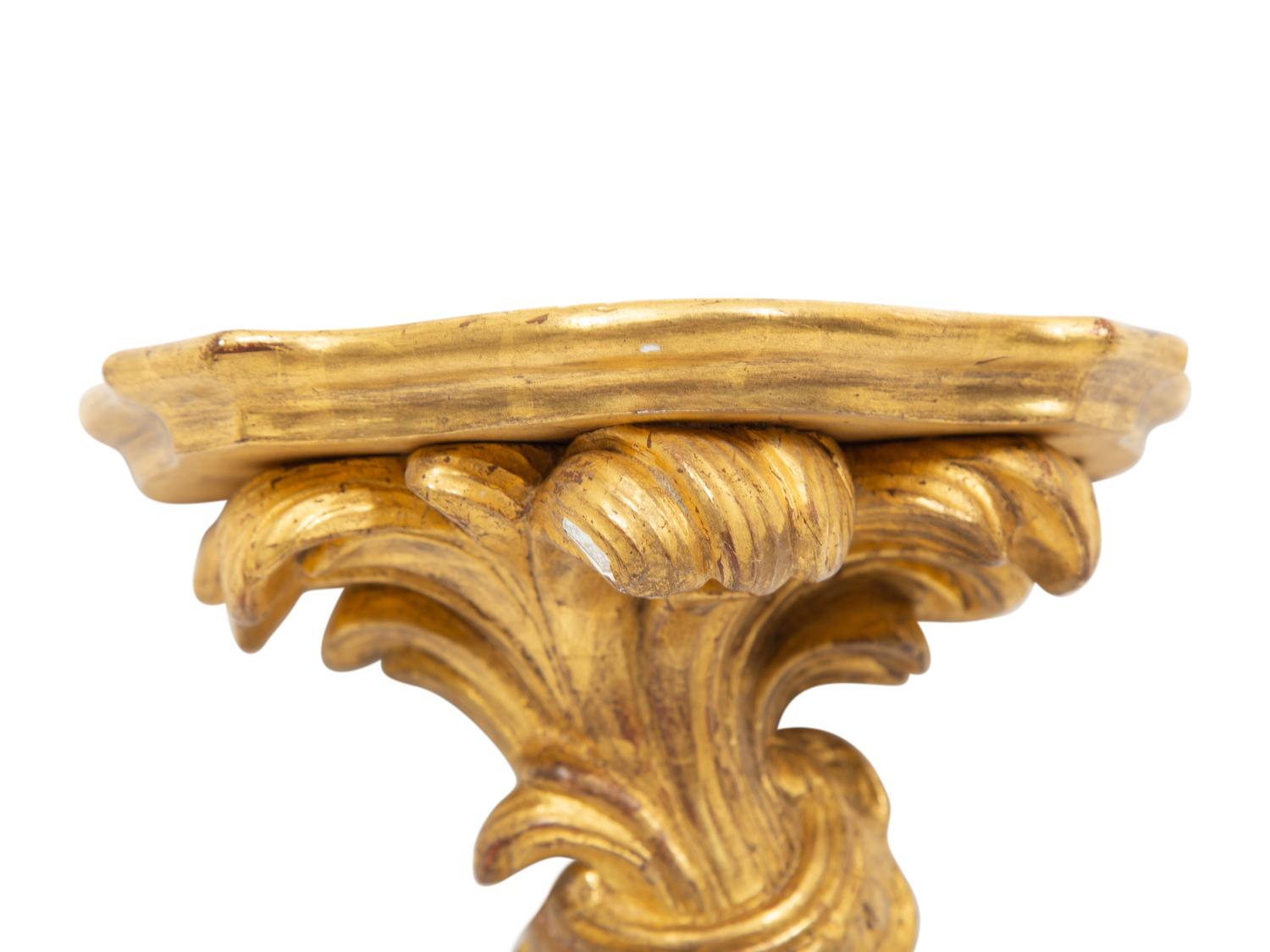 A Group of Five Gilt Wall Brackets