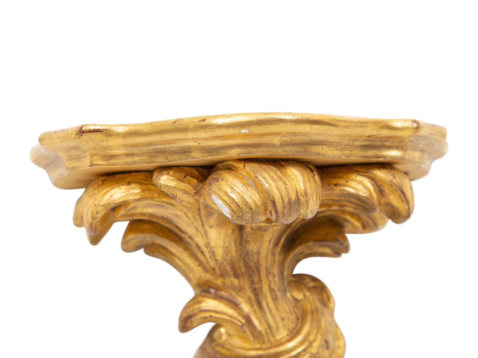 A Group of Five Gilt Wall Brackets