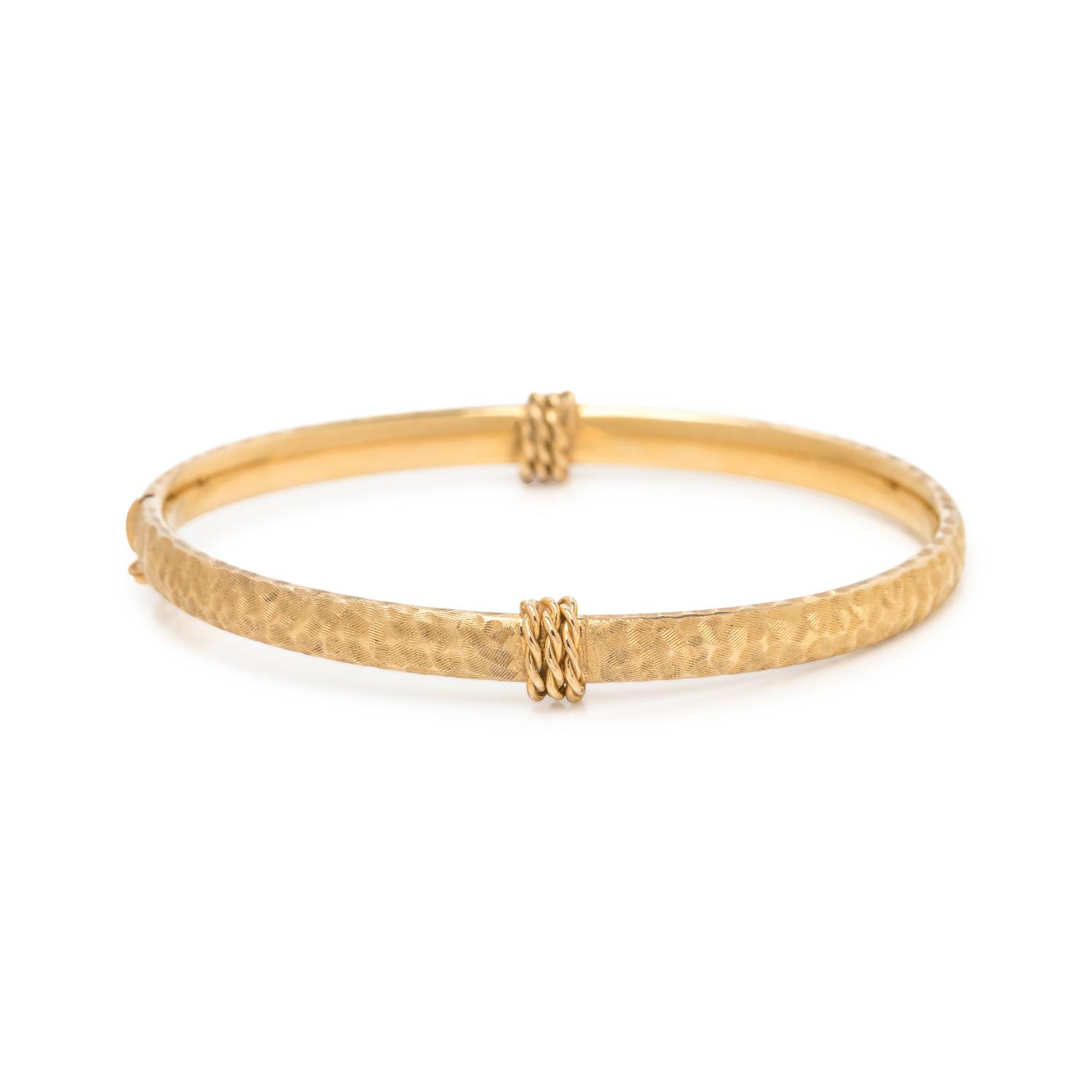YELLOW GOLD BANGLE BRACELET