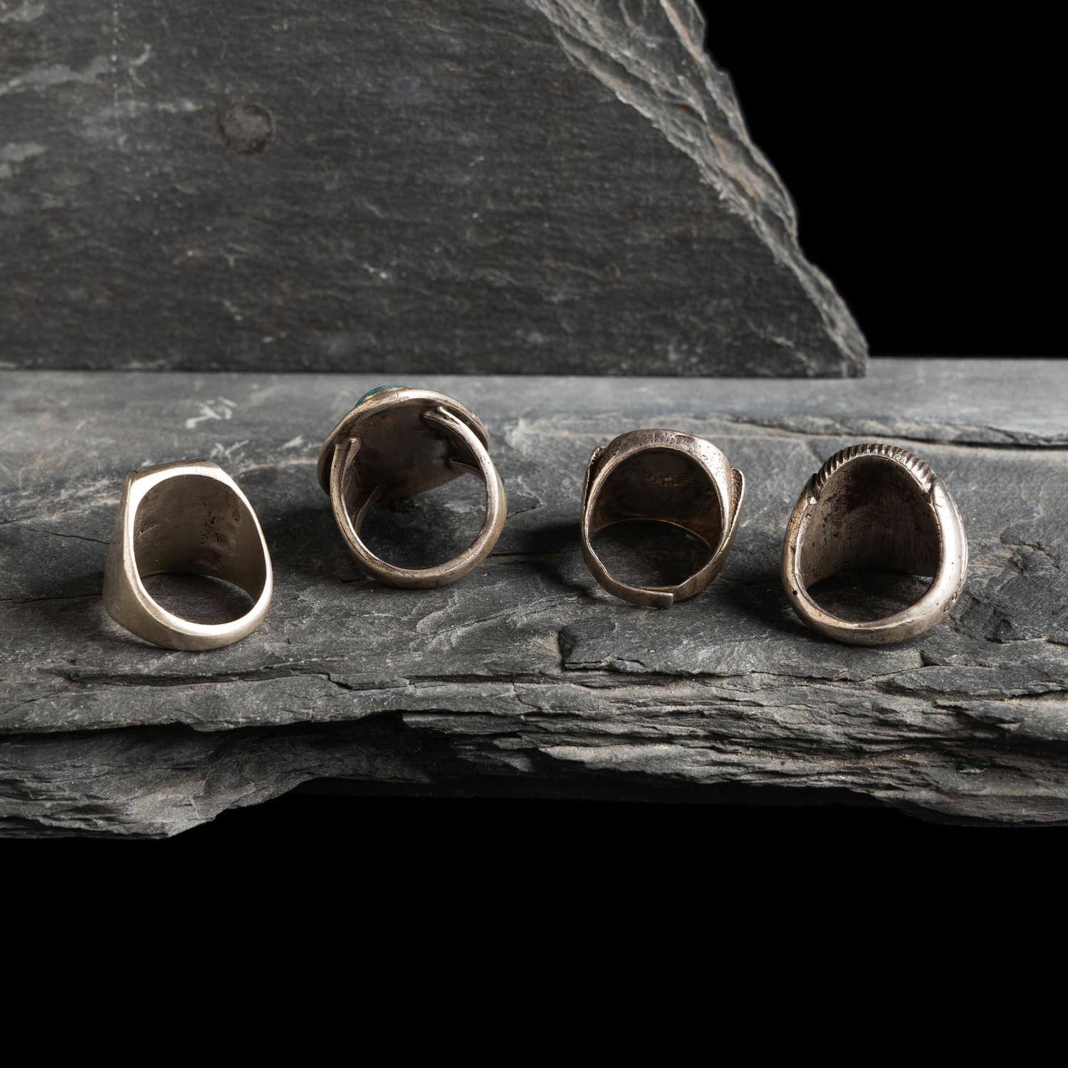 Navajo and Southwestern-style Silver and Turquoise Rings