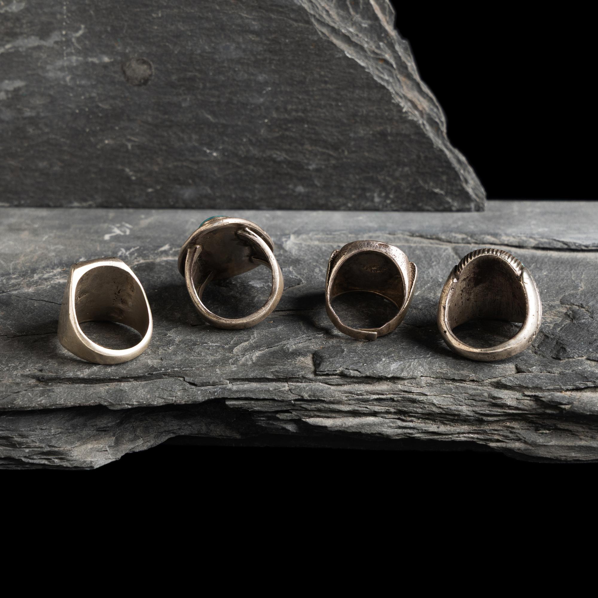 Navajo and Southwestern-style Silver and Turquoise Rings