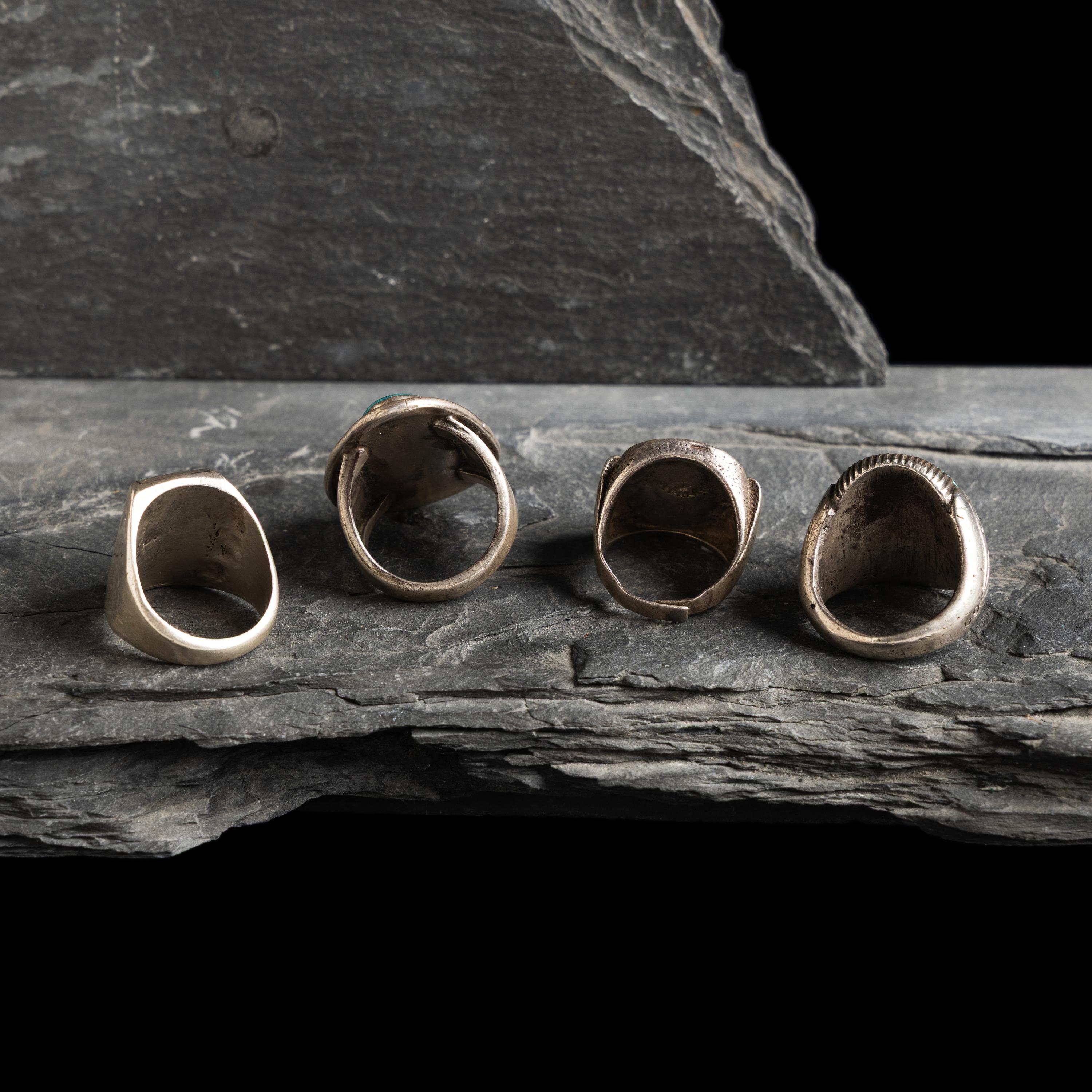 Navajo and Southwestern-style Silver and Turquoise Rings