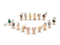 Sixteen Gucci Silver Mounted Hardstone Place Card Holders