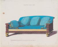 A Set of Nine Color Engravings of Furniture Design Framed height 23 x width 13 inches. — 20TH CENTURY
