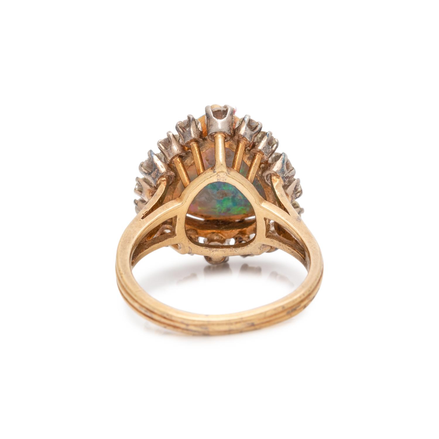 OPAL AND DIAMOND RING
