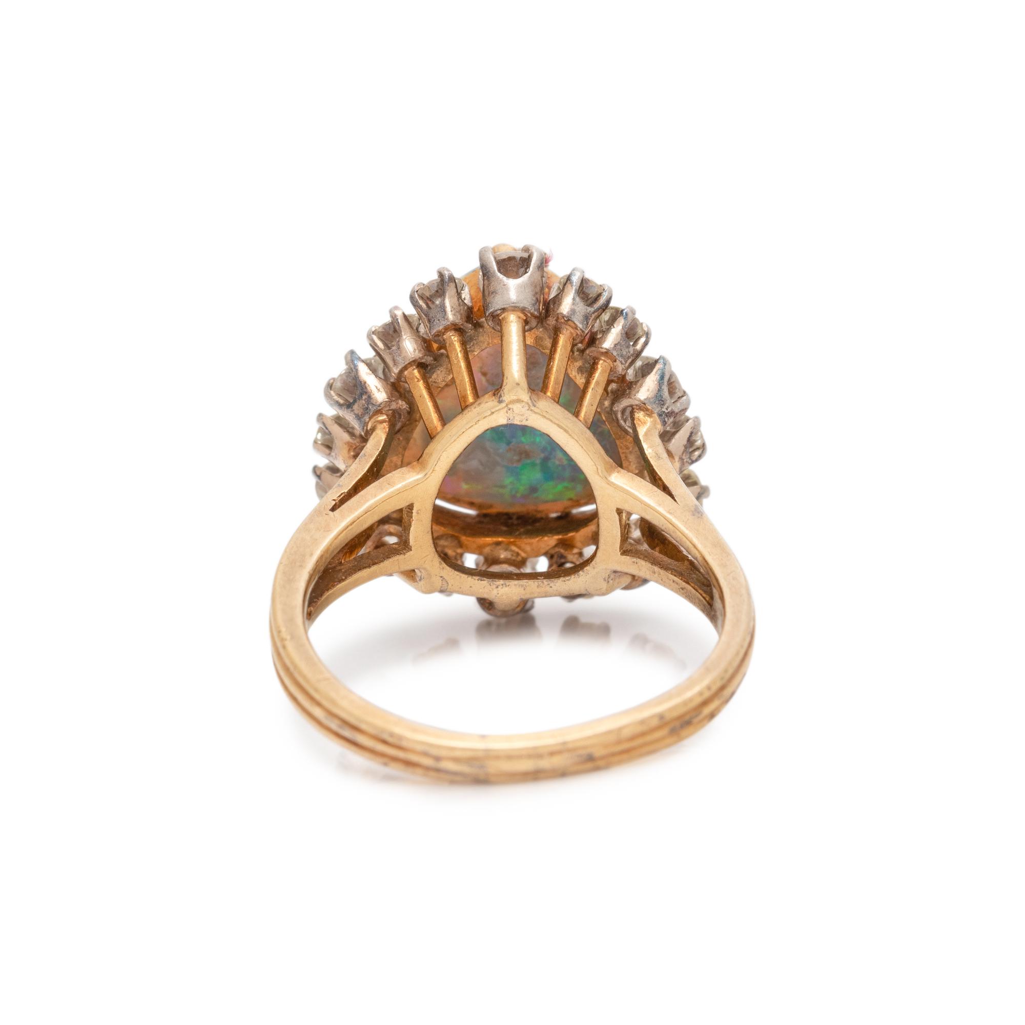 OPAL AND DIAMOND RING