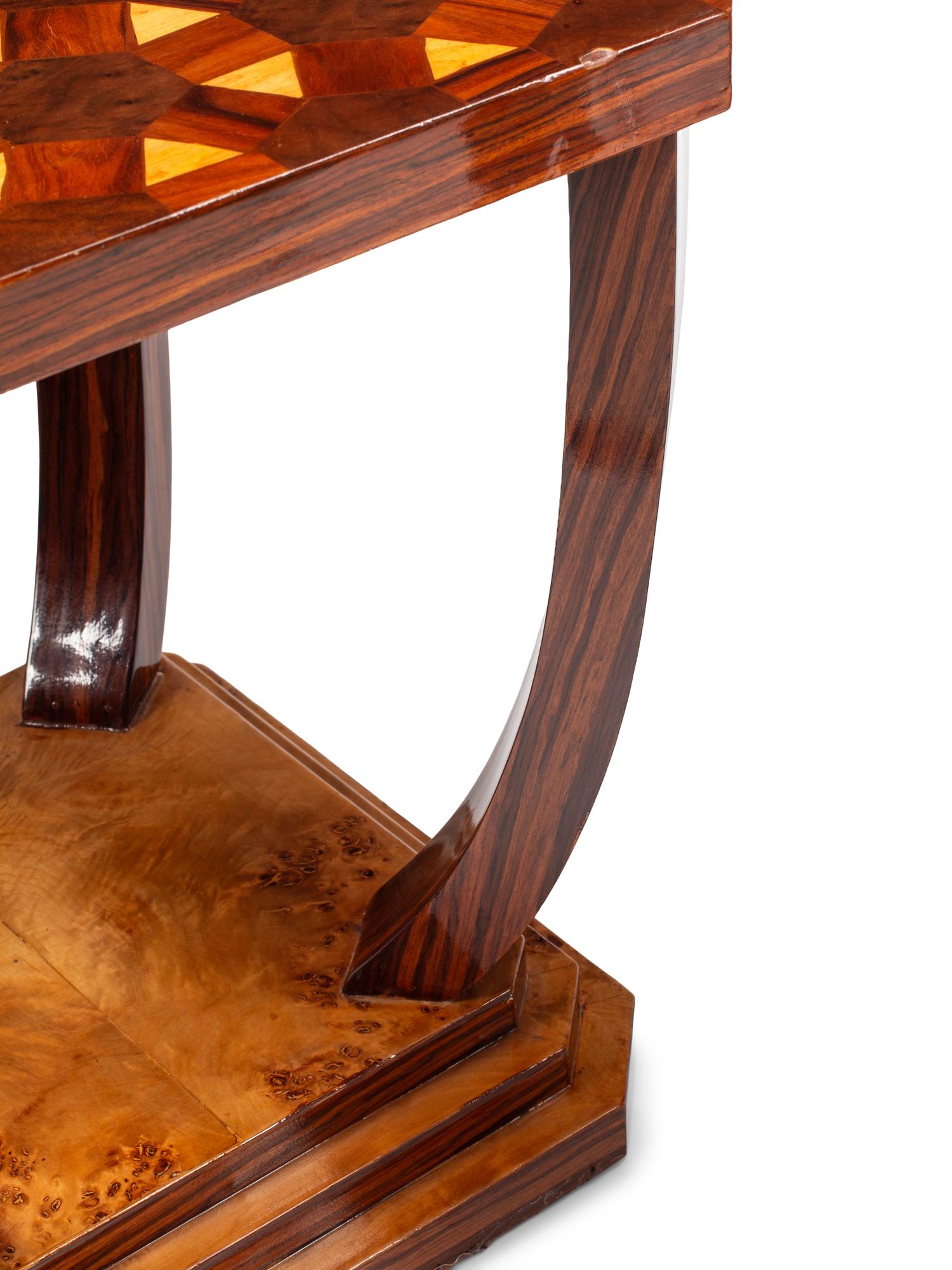 A Pair of Art Deco Style Parquetry Side Tables