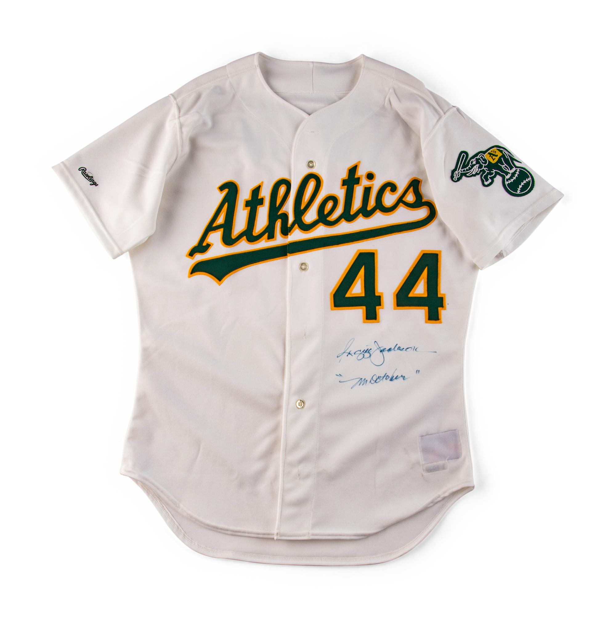 A Reggie Jackson Signed Autograph Oakland Athletics Jersey (Beckett Authentication Services)