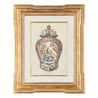 A Set of Six Framed Prints of Chinese Porcelain Vases