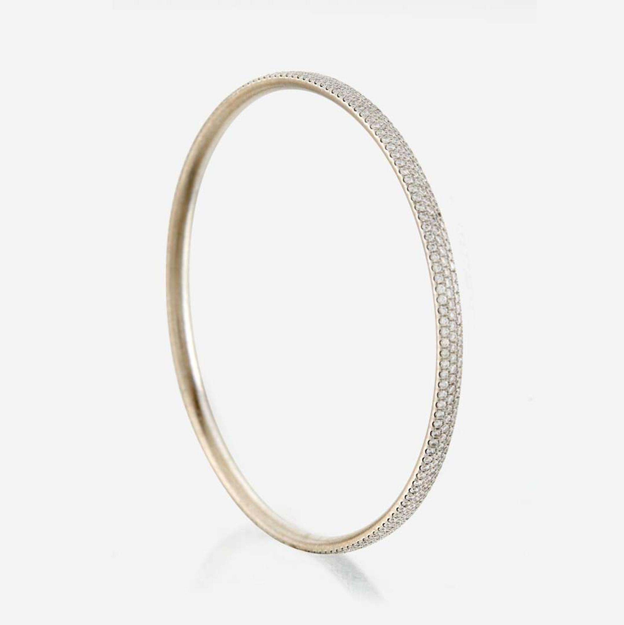 A diamond and white gold bangle bracelet, Tiffany & Co. Belgium