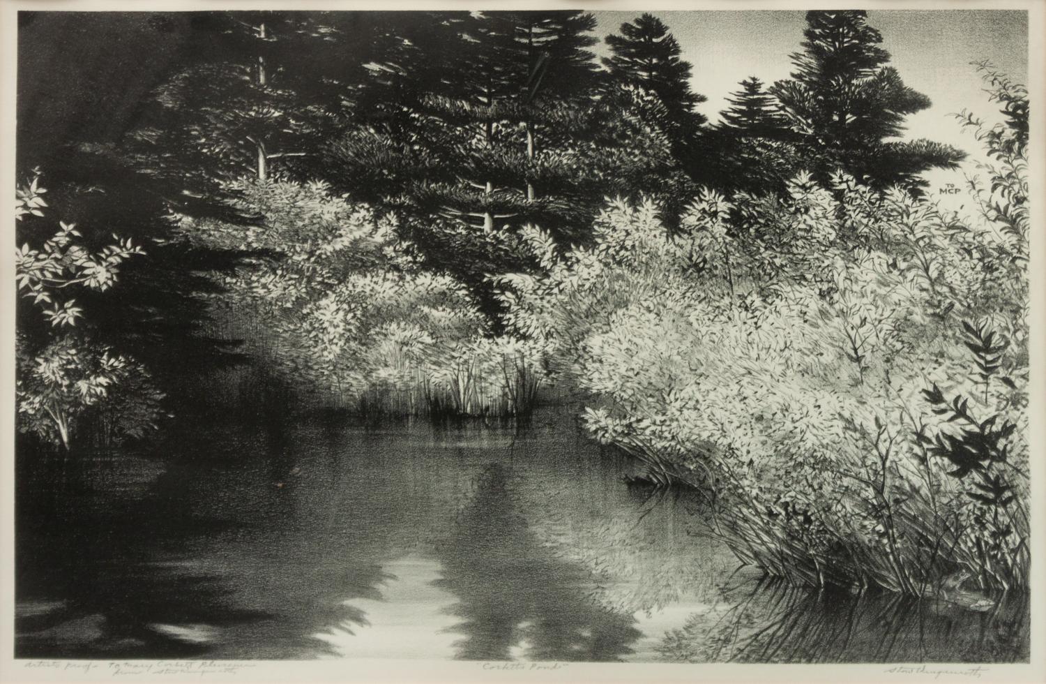 A group of six prints of Port Clyde, Maine ( Fog Bell; Corbett's Pond , 1965; Ebb Tide , 1944; Harbor at Port Clyde , 1939; Marshall's Point , 1939; Tower Door, Marshall Point Lighthouse , 1954)