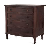 A Federal Stained Mahogany Diminutive Bow-Front Chest of Drawers