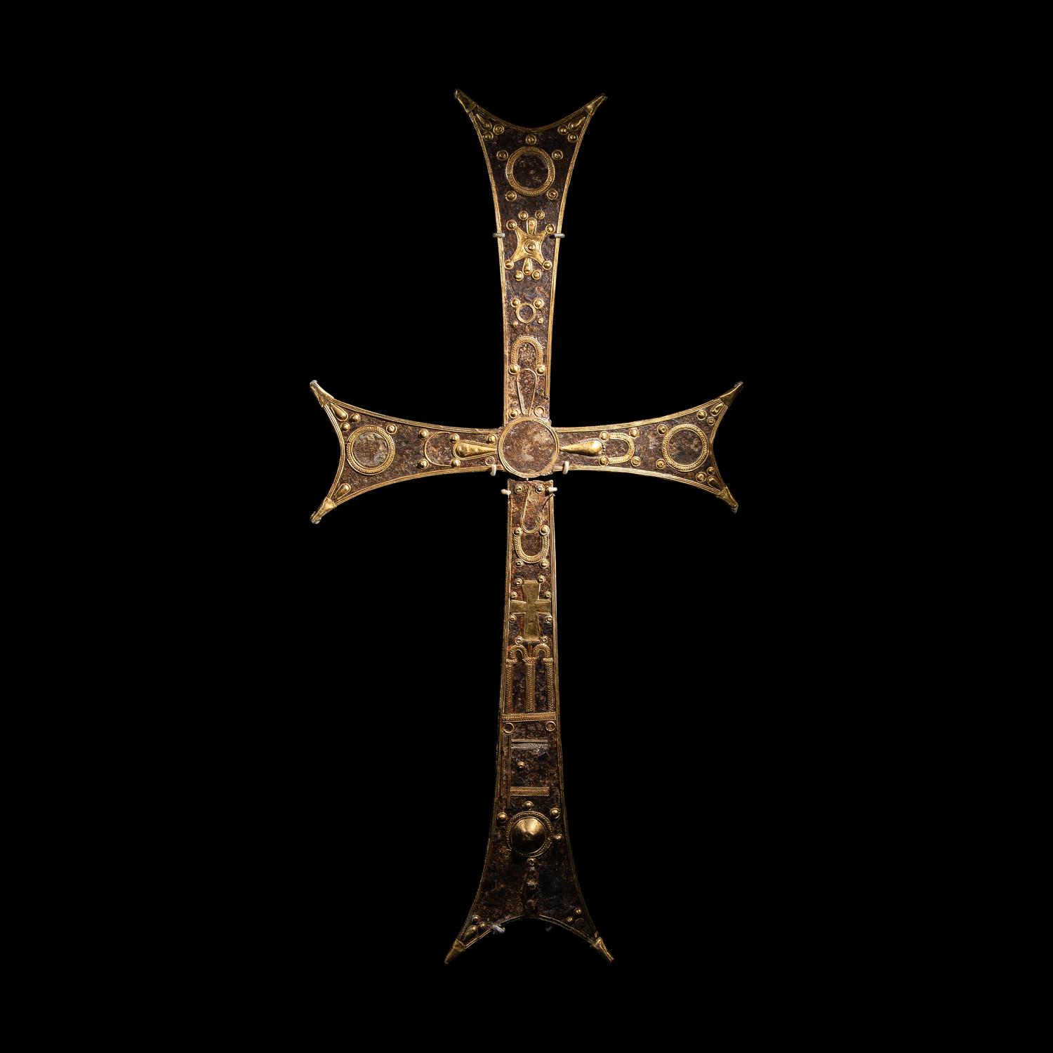 A Byzantine Iron and Gilt-Bronze Processional Cross