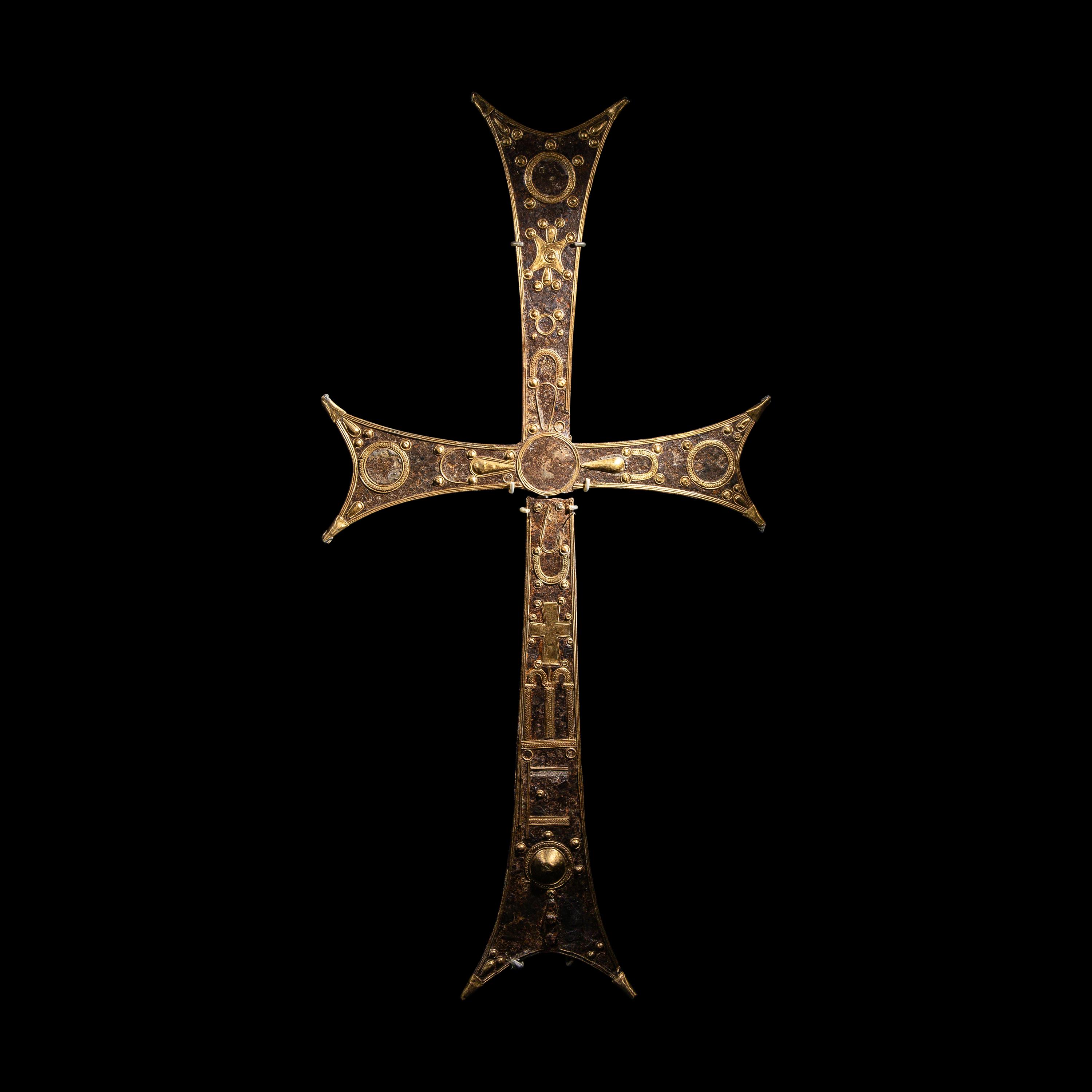 A Byzantine Iron and Gilt-Bronze Processional Cross