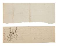 [AMERICAN COLONIZATION SOCIETY]. A group of 3 items related to American Colonization Society agents Ebenezer BURGESS and David CHRISTY. Ca 1830s.