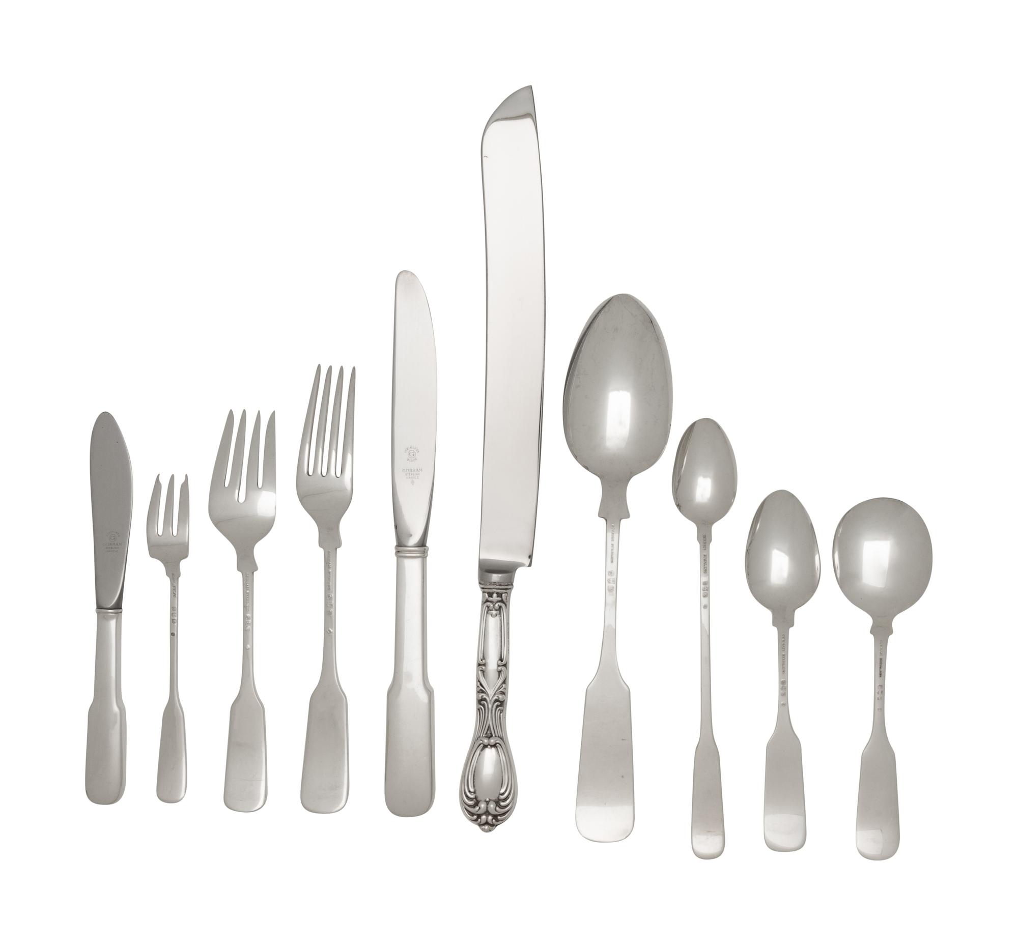 An American Silver Flatware Service