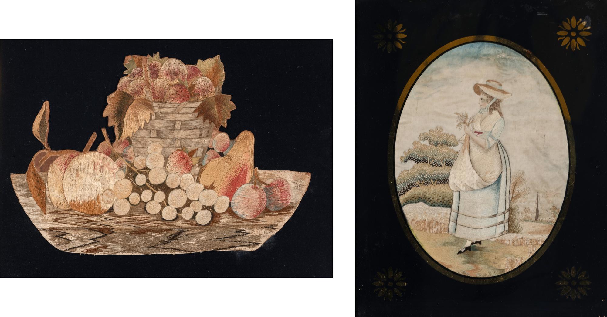 Two American Needlework Pictures