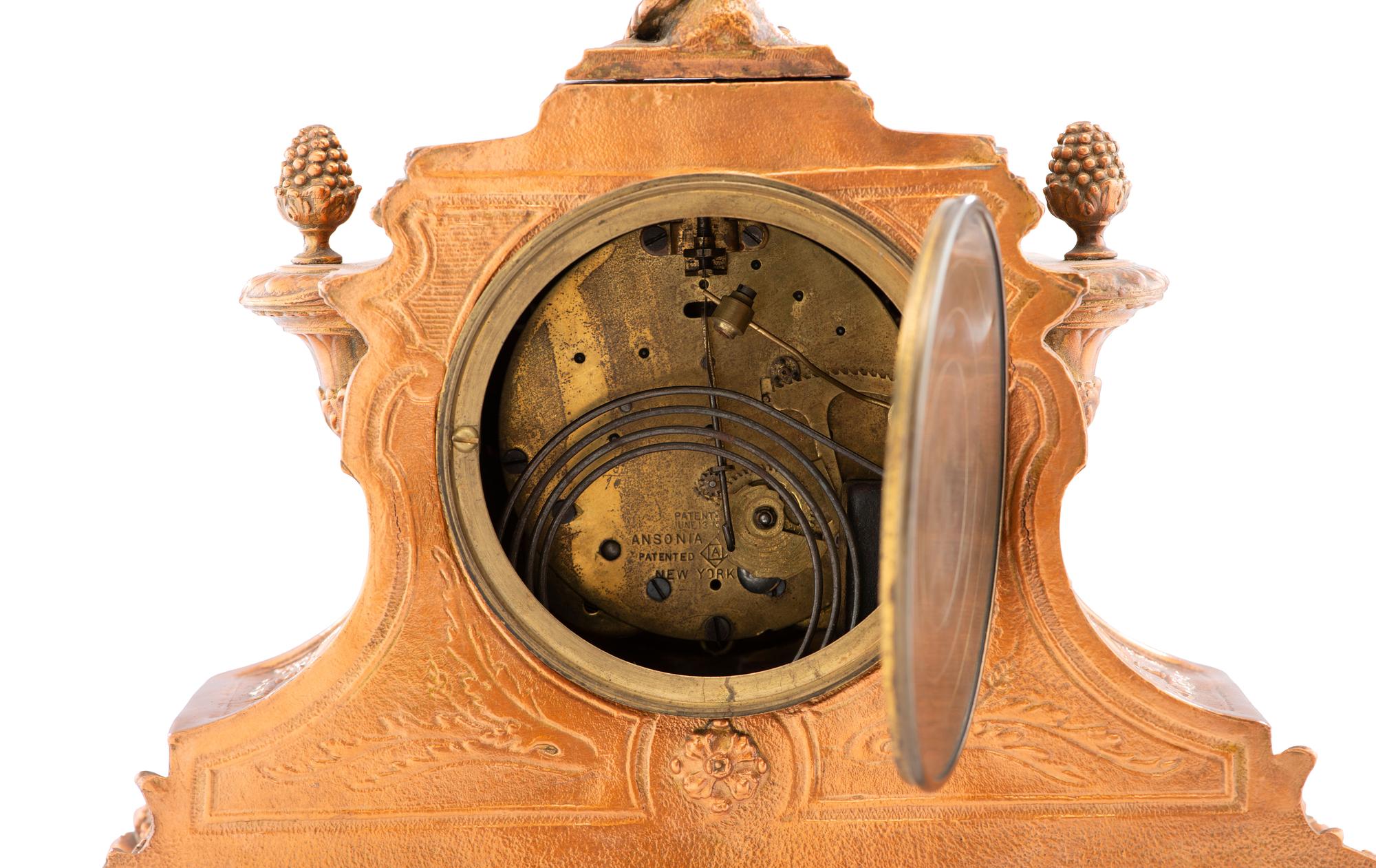 An Ansonia Figural Mantel Clock