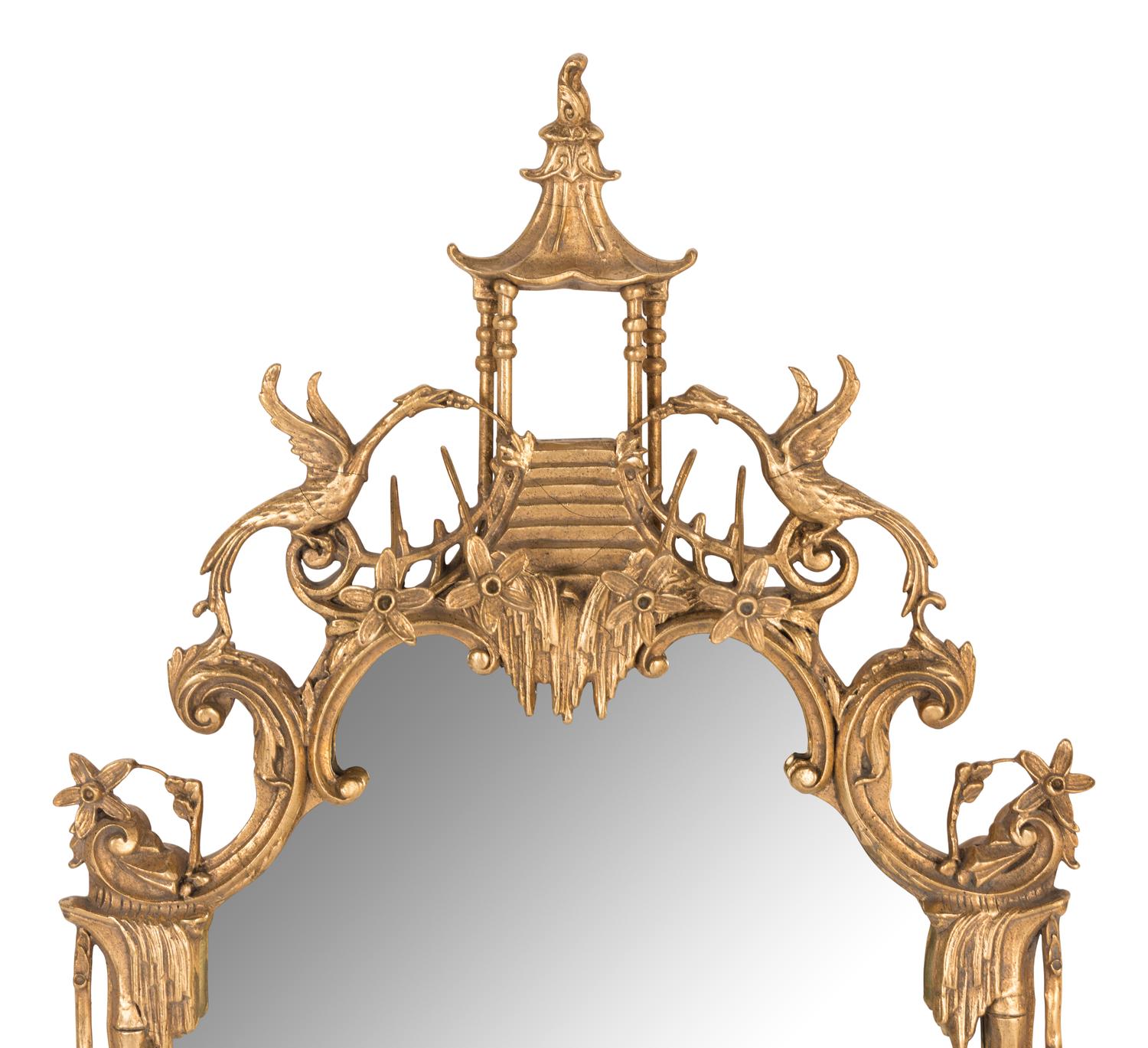 A George III Style Giltwood "Chinese Chippendale" Mirror