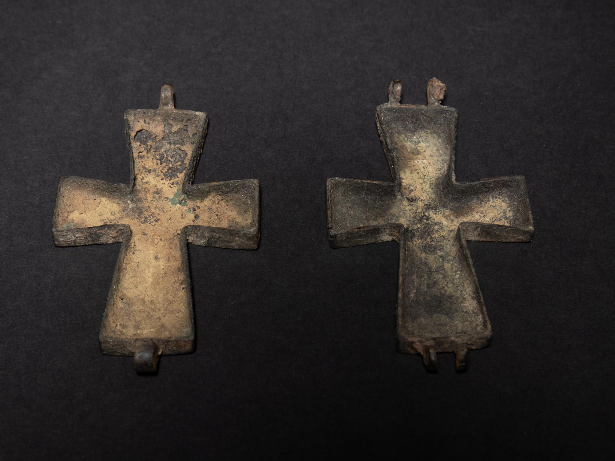 A Byzantine Bronze Reliquary Cross