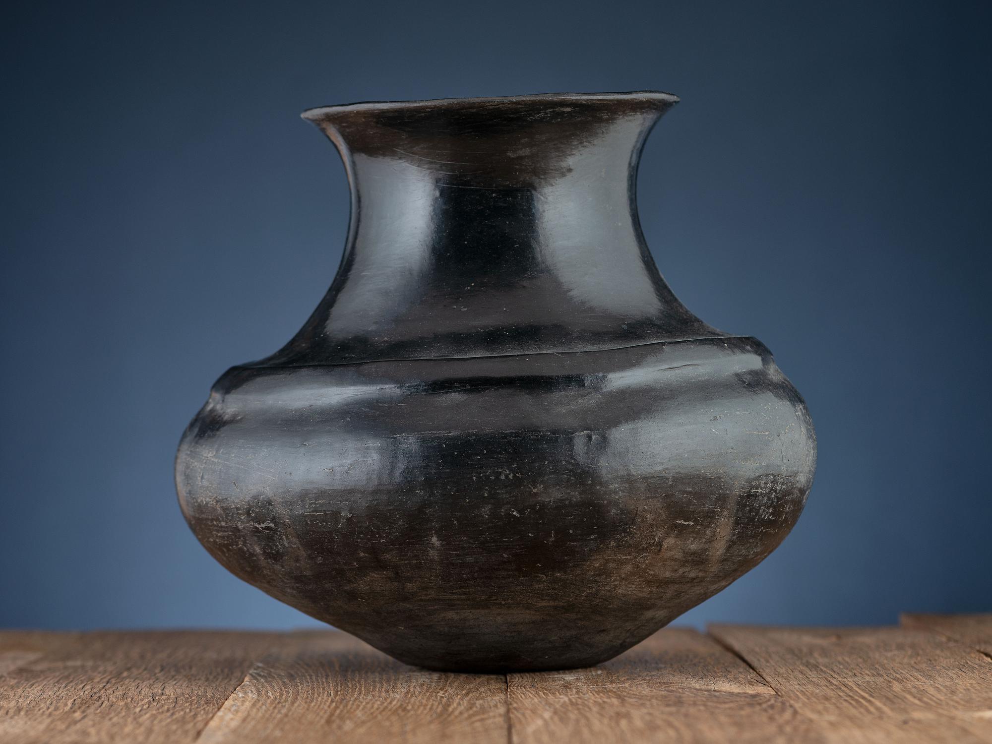 Ohkay Owingeh Blackware Pottery Jar