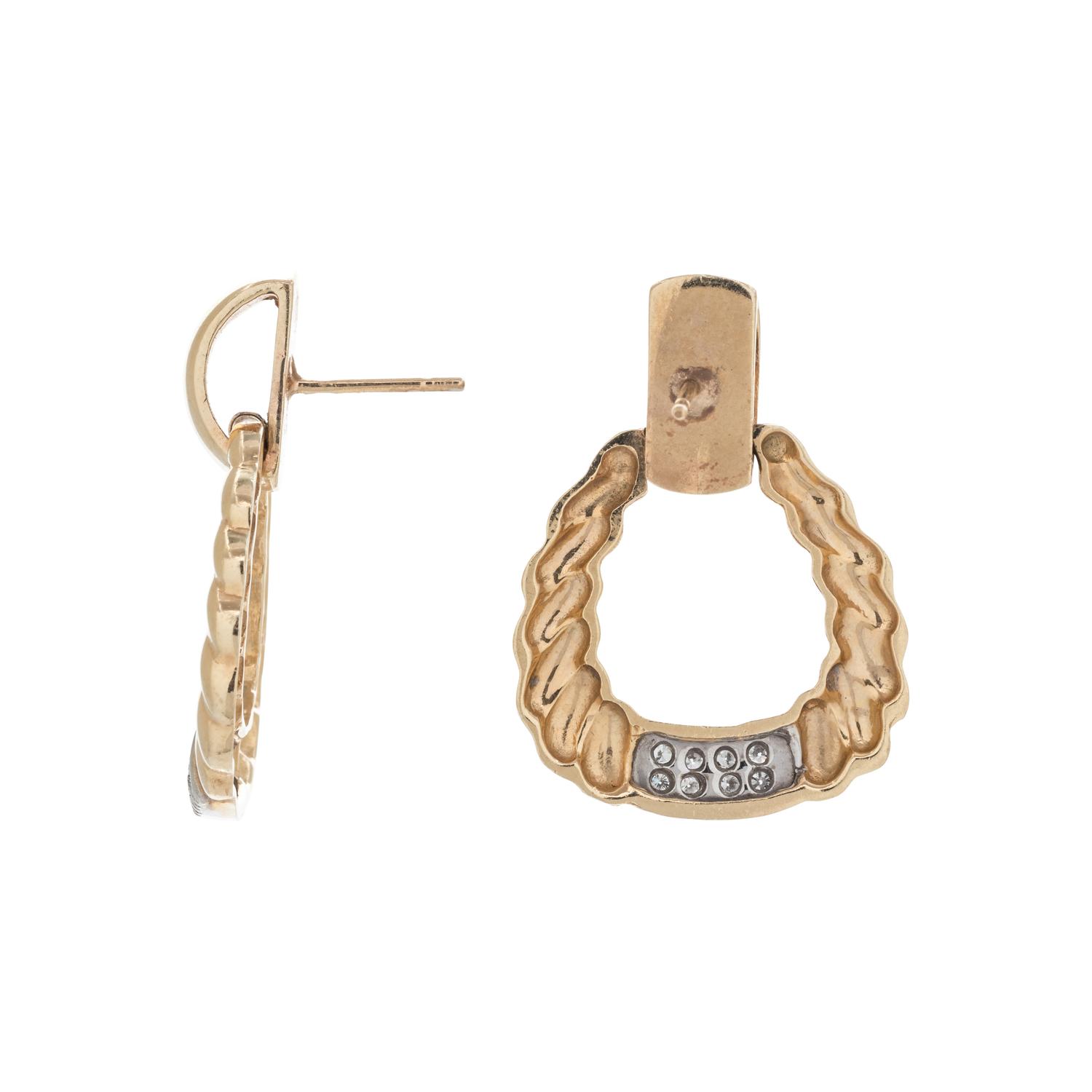 YELLOW GOLD AND DIAMOND EARRINGS
